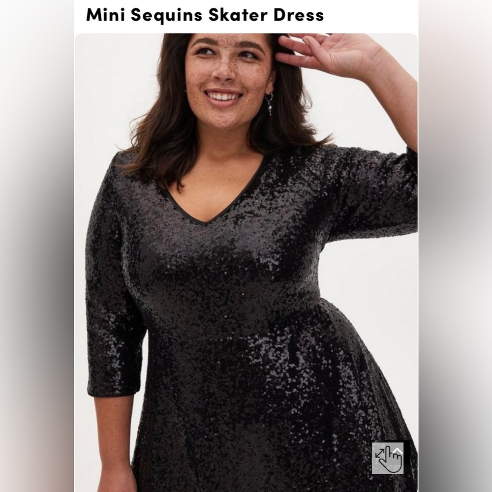Torrid NWT MINI SEQUINS SKATER DRESS!